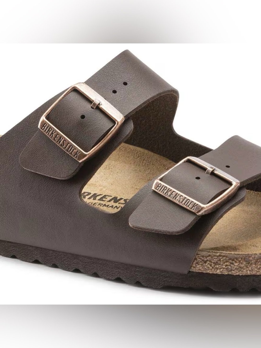Birkenstock 🔥 Arizona Birko-Flor Brown Leather Sandals Slides Men’s Sz 43 10 NEW - Picture 9 of 12